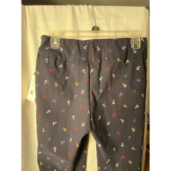 Zac & Rachel women’s dk blue with multi colored anchors crop pants size 6P - Picture 13 of 13